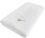 Ralex Pucioasa Prosop baie de corp 70 x 140 cm Greek Border 100% Bumbac Lux 650 gr. /mp, Alb (650.70-alb) Prosop