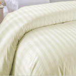 HomePuls Cearsaf de pilota 2 persoane king size Damasc Bumbac 100% tip Hotel cu dunga 1 cm, 200x230 cm, Crem Deschis (CPF.152-crem-deschis)
