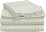 HomePuls Cearșaf pătuț copii cu elastic Damasc Bumbac 100% dungă 1 cm, 110x170 cm pentru saltea 60x120 cm, Crem Deschis (500.201-crem-deschis)