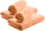 Ralex Pucioasa Set 4 prosoape baie 70x140 cm si 50x90 cm Bumbac 100%, Greek Border 500 grame/mp, Portocaliu (24.S-portocaliu) Prosop