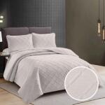 Ralex Pucioasa Cuvertura matlasata pat UNI 230x250 cm cu 2 fete perne 50x70 cm, model romb, Bej Champain Pucioasa (300.291-champain)
