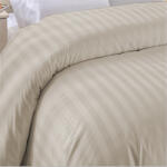 HomePuls Cearsaf de pilota 2 persoane Damasc Bumbac 100% tip Hotel cu dunga 1 cm, 180x220 cm, Bej Cappuccino (300.85-cappuccino)