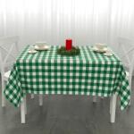 Ralex Pucioasa Față de Masă Rotundă Antimurdărire cu Motive Festive, 180 cm, Alb/Verde (500.111-102235) Fata de masa