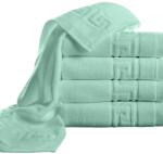 Ralex Pucioasa Pachet 5 prosoape baie 70x140 cm Bumbac 100%, Greek Border 500 grame/mp, Verde Mint (100.279-5-verde-mint) Prosop