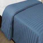 HomePuls Cearsaf de pilota 2 persoane extra large Damasc Policoton dunga 1 cm, 200x230 cm, Bleu (ALX.59-bleu)