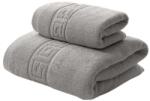 Ralex Pucioasa Set 2 prosoape baie 70x140 cm si 50x90 cm Bumbac 100%, Greek Border 500 grame/mp, Gri (25.S-gri) Prosop