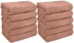 Ralex Pucioasa Pachet 10 prosoape baie 50x90 cm Bumbac 100%, Greek Border 500 grame/mp, Roz Caramiziu (100.280-10-roz-caramiziu) Prosop