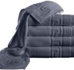 Ralex Pucioasa Pachet 5 prosoape baie 50x90 cm Bumbac 100%, Greek Border 500 grame/mp, Gri Inchis (100.280-5-gri-inchis) Prosop