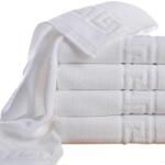 Ralex Pucioasa Pachet 5 prosoape baie de corp 70x140 cm Bumbac 100% Greek Border 550 grame/mp, Alb (400.604-ALB) Prosop
