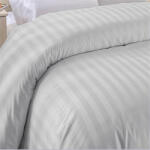 HomePuls Cearsaf de pilota 2 persoane Damasc Bumbac 100% tip Hotel cu dunga 1 cm, 160x220 cm, Gri (400.61-gri)
