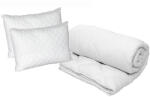 Ralex Pucioasa Pachet Primavara Toamna pat dublu Pilota matlasata umplutura minet alergenic 200x210 cm, alba si 2 perne matlasate 50x70 cm (300.97)