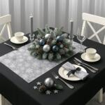 Ralex Pucioasa Set Față de Masă Dreptunghiulară și Napron cu Motive Festive, 120x160 cm, Negru (500.138-100136) Fata de masa