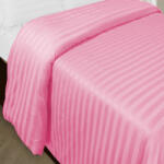 HomePuls Cearsaf de pilota 2 persoane Damasc Policoton dunga 1 cm, 180 x 220 cm, Roz Bonbon (ALX.58-roz-bonbon)