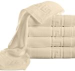Ralex Pucioasa Pachet 5 prosoape baie 50x90 cm Bumbac 100%, Greek Border 500 grame/mp, Crem (100.280-5-crem) Prosop