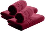 Ralex Pucioasa Set 4 prosoape baie 70x140 cm si 50x90 cm Bumbac 100%, Greek Border 500 grame/mp, Rosu (24.S-rosu) Prosop