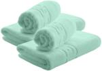 Ralex Pucioasa Set 4 prosoape baie 70x140 cm si 50x90 cm Bumbac 100%, Greek Border 500 grame/mp, Verde Mint (24.S-verde-mint) Prosop