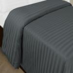 HomePuls Cearsaf de pilota 2 persoane extra large Damasc Policoton dunga 1 cm, 200x230 cm, Gri Antracit (alx.59-gri-antracit)