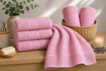 Ralex Pucioasa Prosop baie de corp 70x140 cm Bumbac 100%, Greek Border 500 grame/mp, Rose Paradise (100.279-110282) Prosop