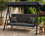 Ralex Pucioasa Saltea balansoar premium două segmente 50x150 cm, Negru (6) (400.803-111474)