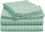 HomePuls Cearșaf pătuț copii cu elastic Damasc Bumbac 100% dungă 1 cm, 110x170 cm pentru saltea 60x120 cm, Verde Mint (500.201-verde-mint)