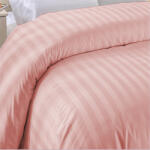 HomePuls Cearsaf de pilota 1 persoana Damasc Bumbac 100% tip Hotel cu dunga 1 cm, 140x220 cm, Roz Pudra (300.146-pudra)