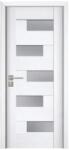 Novo Doors Usa Interior din MDF Novo Doors ND05 LUX PREMIUM, Cadru din Lemn Masiv, KIT COMPLET, Toc Reglabil de 10 CM INCLUS, Plinta pe Ambele Parti (Culoare: Gri, Dimensiune: 80 cm, Maner: Patrat negru inchider