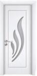 Novo Doors Usa Interior din MDF Novo Doors ND310, Cadru din Lemn Masiv, Geam Sablat, KIT COMPLET, Toc , Manere si balamale incluse (Culoare: Gri, Dimensiune: 80 cm, Maner: Patrat argintiu crom, Toc: Reglabil 10 