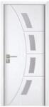 Novo Doors Usa Interior din MDF Novo Doors ND508, Cadru din Lemn Masiv, Geam Sablat, KIT COMPLET, Toc , Manere si balamale incluse (Culoare: Alb, Dimensiune: 70 cm, Toc: Fix, Maner: Patrat auriu inchidere magnet