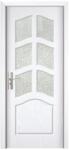 Novo Doors Usa Interior din MDF Novo Doors ND109, Cadru din Lemn Masiv, Geam Sablat, KIT COMPLET, Toc , Manere si balamale incluse (Culoare: Alb, Dimensiune: 80 cm, Maner: Patrat argintiu crom, Toc: Reglabil 30 