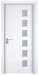 Novo Doors Usa Interior din MDF Novo Doors ND319, Cadru din Lemn Masiv, Geam Sablat, KIT COMPLET, Toc , Manere si balamale incluse (Culoare: Gri, Dimensiune: 60 cm, Maner: Patrat argintiu crom, Toc: Reglabil 30 