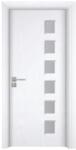 Novo Doors Usa Interior din MDF Novo Doors ND319, Cadru din Lemn Masiv, Geam Sablat, KIT COMPLET, Toc , Manere si balamale incluse (Culoare: Alb, Dimensiune: 80 cm, Toc: Reglabil 30 cm, Maner: Patrat auriu inchi