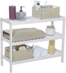 SONGMICS Cipőtároló polc 3 szintes, fehér 70x26x55cm - edeco