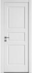 Novo Doors Usa Interior din MDF Novo Doors ND18 LUX PREMIUM, Cadru din Lemn Masiv, KIT COMPLET, Toc Reglabil de 10 CM INCLUS, Plinta pe Ambele Parti (Culoare: Alb mat, Dimensiune: 60 cm, Maner: Patrat argintiu c