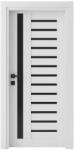 Novo Doors Usa Interior din MDF Novo Doors NDM01 LUX PREMIUM, Cadru din Lemn Masiv, Insertii imitatie sticla, KIT COMPLET, Toc Reglabil de 10 CM INCLUS, Plinta pe Ambele Parti (Culoare: Gri, Dimensiune: 70 cm, M