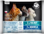 Frendi PetRepublic Flow Pack - hrană umedă pentru pisici, pliculețe cu halibut și macrou, 4 x 100 g