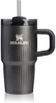 Stanley Quencher H2. O Fluted Tumbler pahar din oțel inoxidabil cu pai mic Black PVD 1 buc