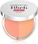 PUPA Milano Extreme Blush Duo kompakt arcpirosító árnyalat 130 - Matt Salmon - Radiant Peach 4 g