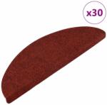 vidaXL 30 db piros öntapadó lépcsőszőnyeg 56 x 17 x 3 cm 3365914 (3365914)