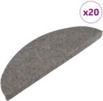 vidaXL 20 db szürke öntapadó lépcsőszőnyeg 65 x 22, 5 x 3, 5 cm 3365911 (3365911)
