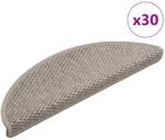 vidaXL 30 db ezüst lépcsőszőnyegek öntapadós szizál kinézetű 56x17x3cm 3365859 (3365859)