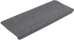 vidaXL 30 db szürke öntapadó lépcsőszőnyeg 65x24, 5x3, 5 cm 3365913 (3365913)