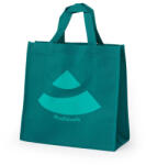 Bodhi kis bevásárlótáska - dark green with logo turquoise