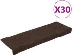 vidaXL 30 db barna öntapadó lépcsőszőnyeg 65x21x4 cm 3365698 (3365698)