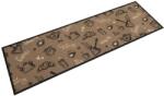 vidaXL barna reggeli mintás mosható bársony konyhaszőnyeg 45x150 cm 4005587 (4005587)