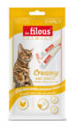 Les Filous Recompense cremoase pentru pisici Les Filous, Pui si ficat de pui, 4 x 15g (12 bucati) (21300412)