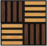 Leziter Akusztikus falpanel Deco X bambusz hatású 60x60x1, 8 cm (J01TF16-BAM) - leziter