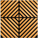 Leziter Akusztikus falpanel Deco IX bambusz hatású 60x60x1, 8 cm (J01TF14-BAM) - leziter