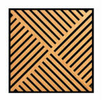 Leziter Akusztikus falpanel Deco VIII bambusz hatású 60x60x1, 8 cm (J01TF08-BAM) - leziter