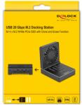 Delock Docking Station Delock, 4 x SSD NVMe PCIe, Black (64352)