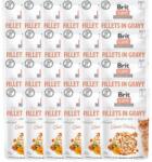 Brit Care Fillets in Gravy Mix ízek 48 x 85 g csirke, pulyka és lazac filé szószban macskáknak